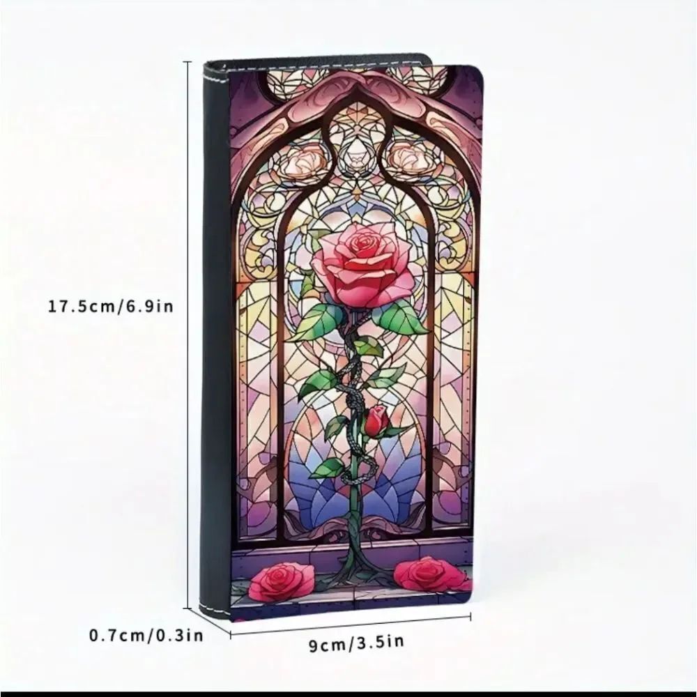 Rose Stained Glass Patterned Wallet - Picture 7 of 8